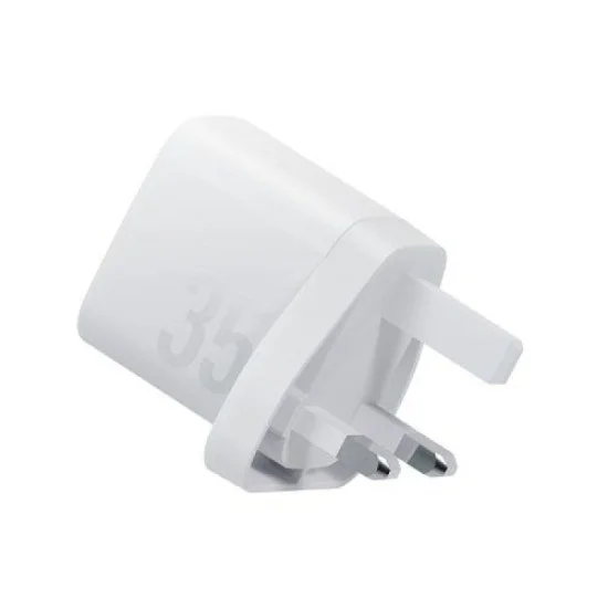 Bazic GoPort Velox 1-Port USB-C and 1-Port USB-A 35W PD Wall Charger - White
